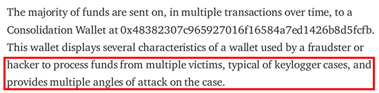 CipherBlade's basic blockchain visualization presented as forensics